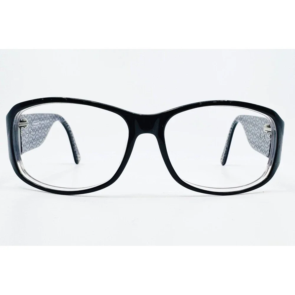 Coach Rhonda S831 Eyeglasses Womens Black Signature Logo Frames 54-16-135